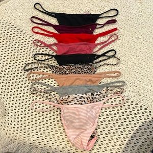 10 vs v string things some are L some XL.3 aerie non wireless bras sizes 32D 36B